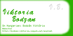 viktoria bodzan business card